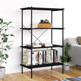 Vidaxl opbergrek 4-laags 80x40x130 cm zwart