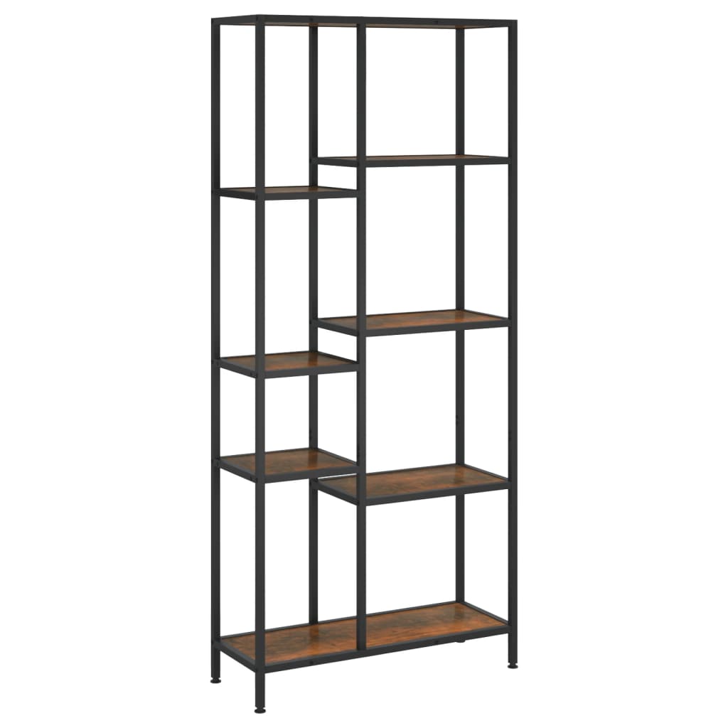 Vidaxl boekenkast 80x30x180 cm staal en bewerkt hout