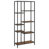 Vidaxl boekenkast 80x30x180 cm staal en bewerkt hout