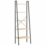 Vidaxl opbergmeubel met 5 lagen 56x35x174 cm lichtbruin en zwart