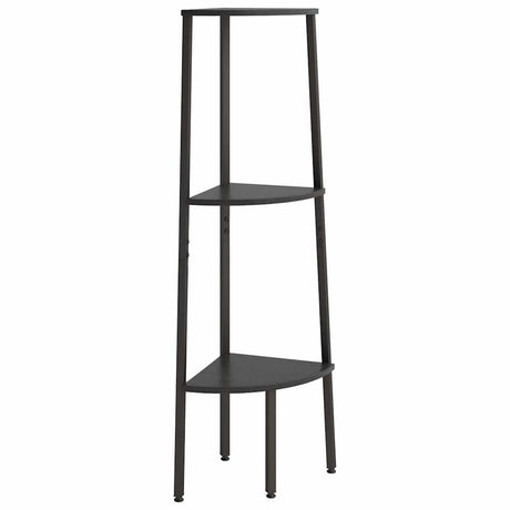 Vidaxl hoekkastje met 3 schappen 45,5x31,5x120 cm zwart