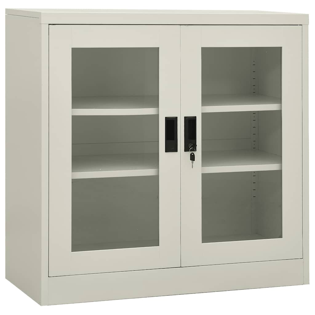 Vidaxl kantoorkast 90x40x90 cm staal lichtgrijs