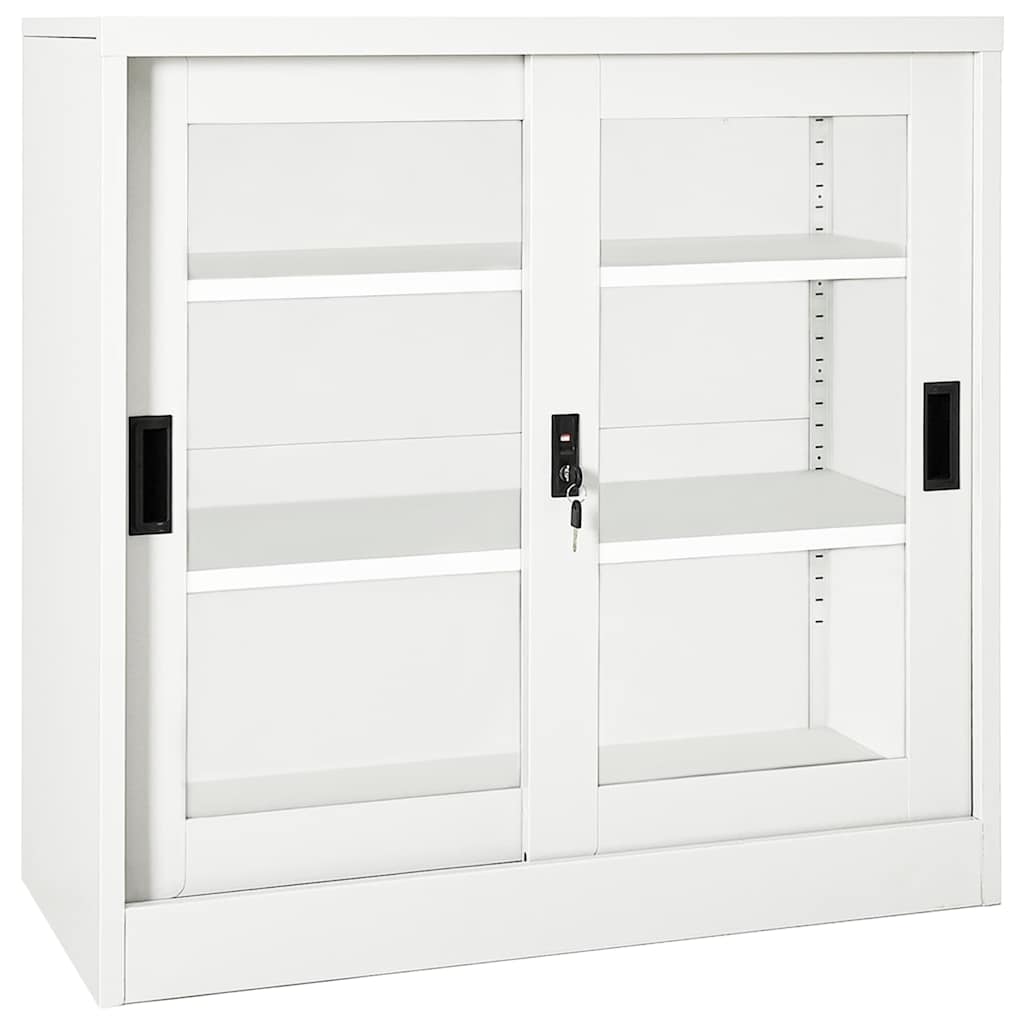 Vidaxl roldeurkast 90x40x90 cm staal wit