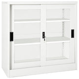 Vidaxl roldeurkast 90x40x90 cm staal wit