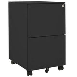 Vidaxl ladeblok verrijdbaar 39x45x67 cm staal antracietkleurig