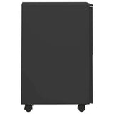 Vidaxl ladeblok verrijdbaar 39x45x67 cm staal antracietkleurig