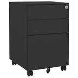 Vidaxl ladeblok verrijdbaar 39x45x60 cm staal antracietkleurig