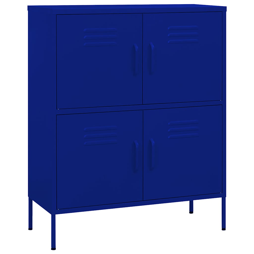Vidaxl opbergkast 80x35x101,5 cm staal marineblauw