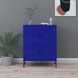Vidaxl opbergkast 80x35x101,5 cm staal marineblauw