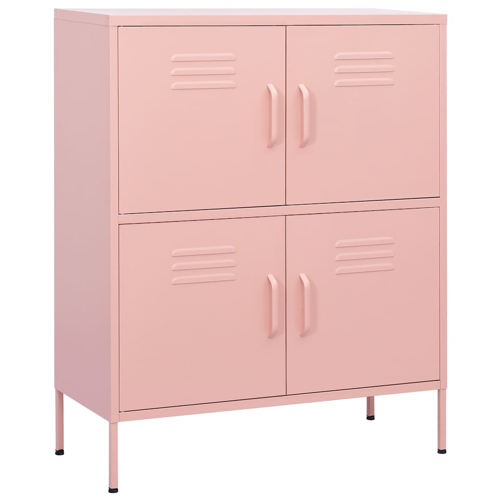 Vidaxl opbergkast 80x35x101,5 cm staal roze