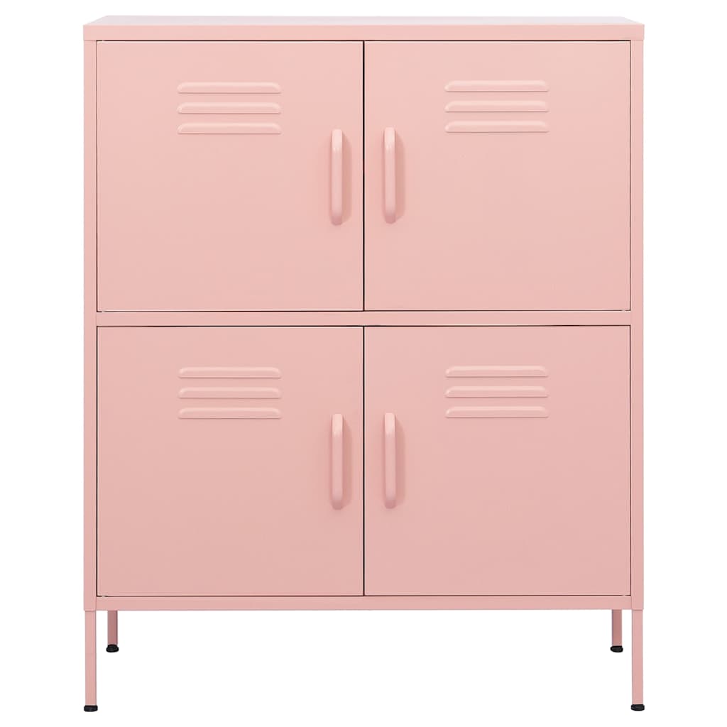 Vidaxl opbergkast 80x35x101,5 cm staal roze