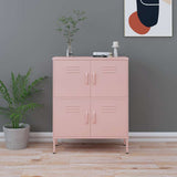 Vidaxl opbergkast 80x35x101,5 cm staal roze