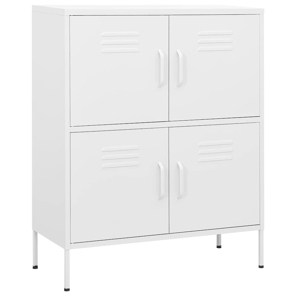 Vidaxl opbergkast 80x35x101,5 cm staal wit