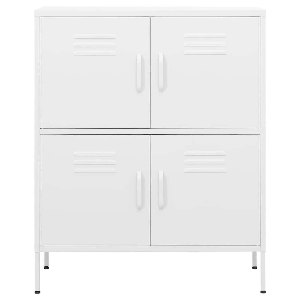 Vidaxl opbergkast 80x35x101,5 cm staal wit