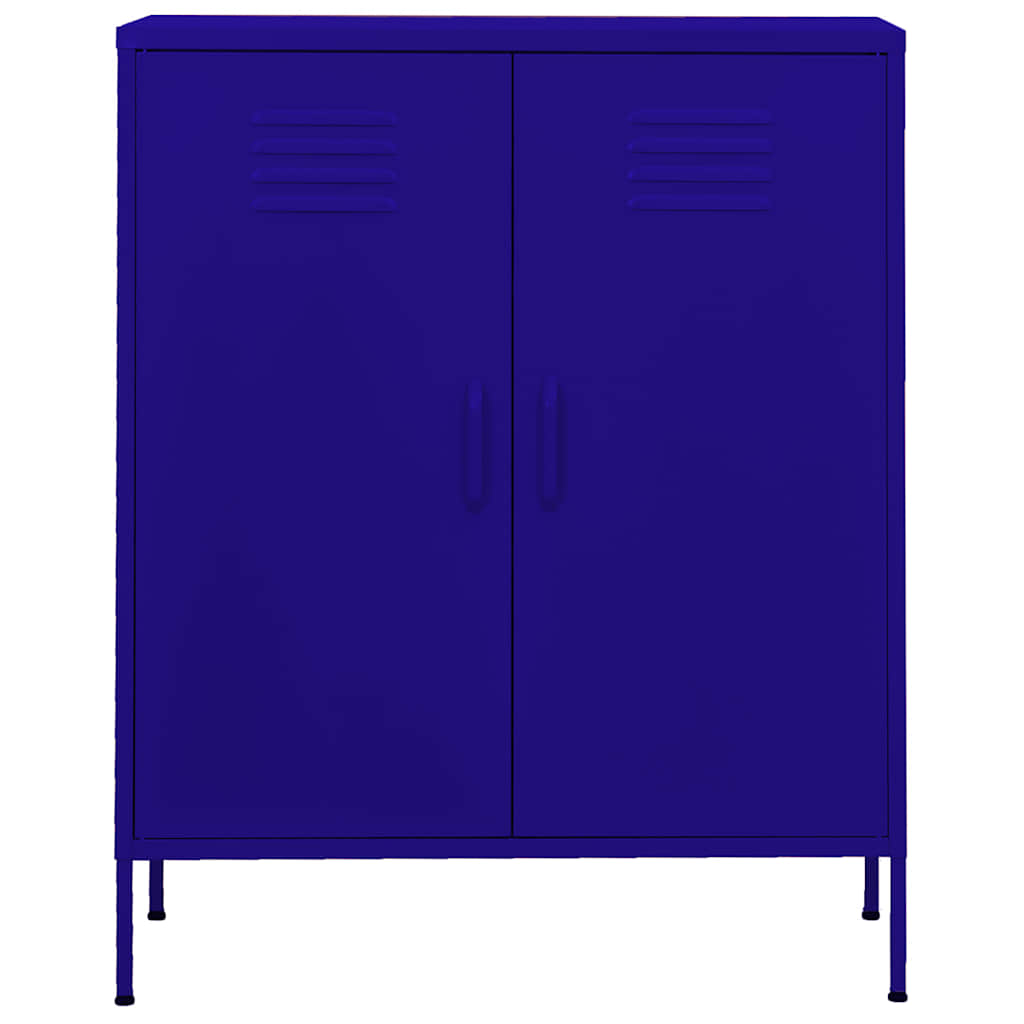 Vidaxl opbergkast 80x35x101,5 cm staal marineblauw