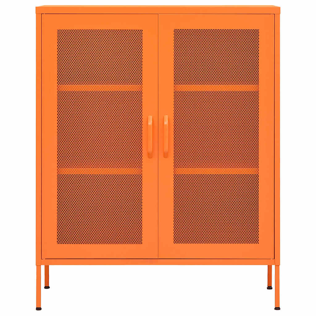 Vidaxl opbergkast 80x35x101,5 cm staal oranje