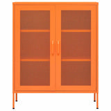 Vidaxl opbergkast 80x35x101,5 cm staal oranje