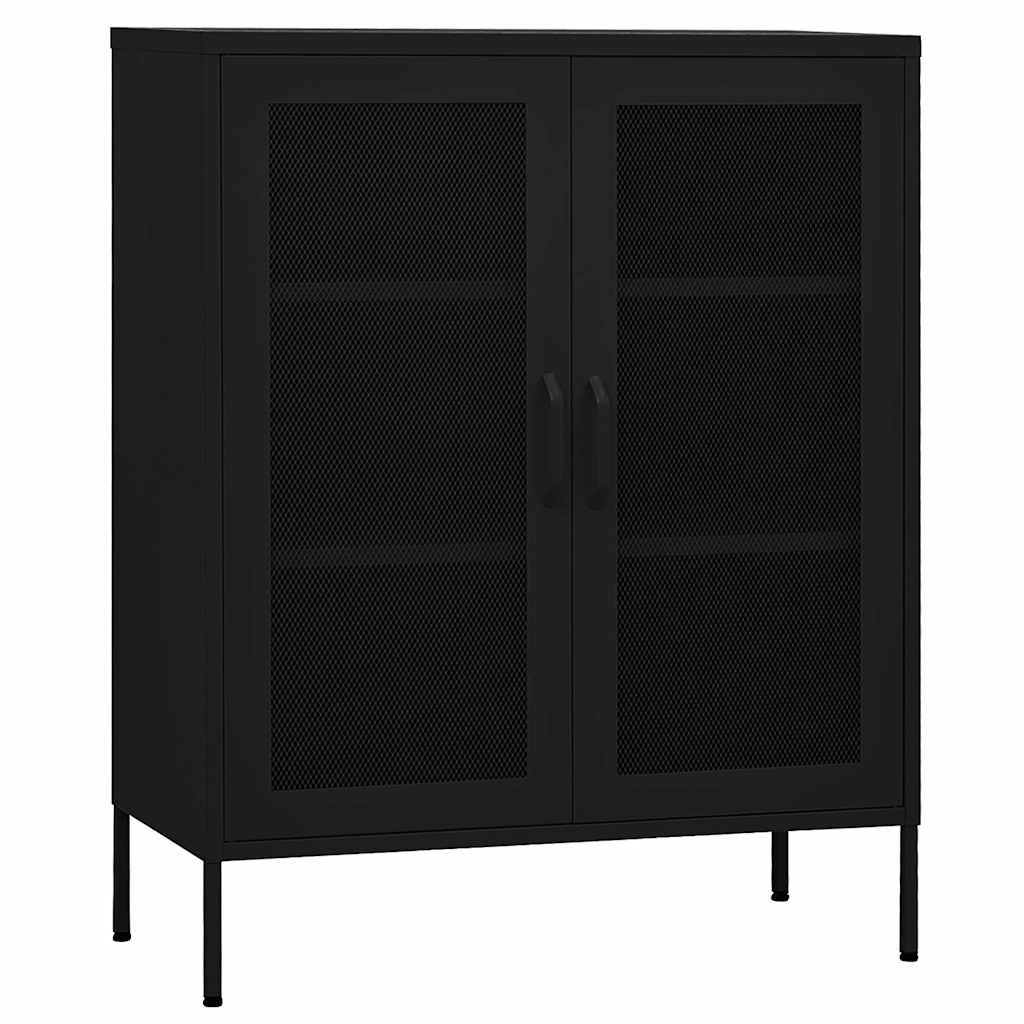 Vidaxl opbergkast 80x35x101,5 cm staal zwart