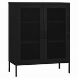 Vidaxl opbergkast 80x35x101,5 cm staal zwart