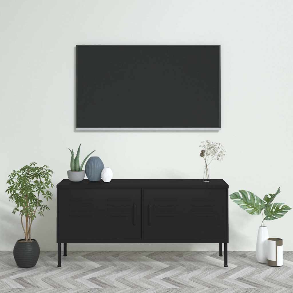 Vidaxl tv-meubel 105x35x50 cm staal zwart