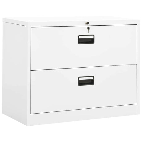 Vidaxl archiefkast 90x46x72,5 cm staal wit
