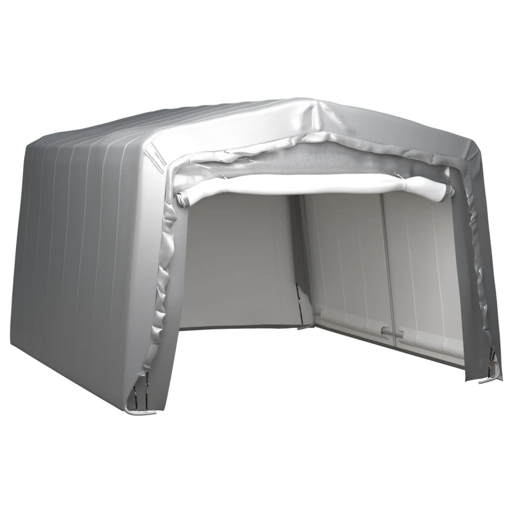 VidaXL Opbevaringstelt 370x370 cm stålgrå
