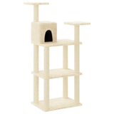 Vidaxl Cat Scratching Post med sisal skrabe poster 118,5 cm creme -farvet