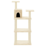 Vidaxl Cat Scratching Post med sisal skrabe poster 118,5 cm creme -farvet