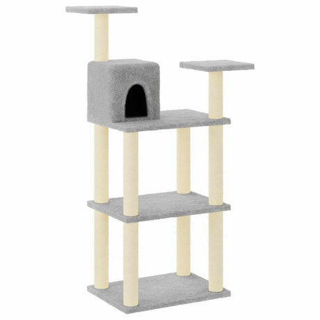 Vidaxl Cat Scratching Post med sisal skrabende stillinger 118,5 cm lysegrå