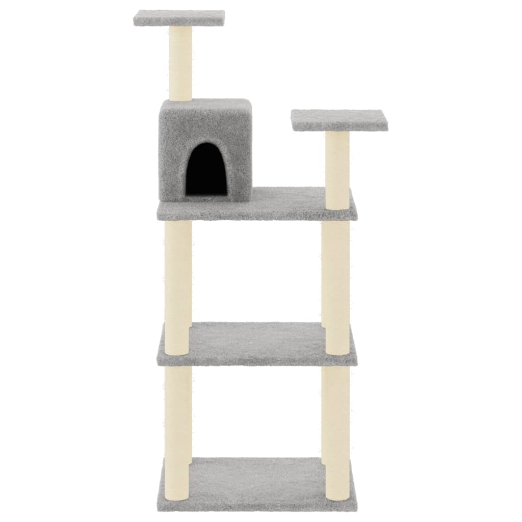 Vidaxl Cat Scratching Post med sisal skrabende stillinger 118,5 cm lysegrå