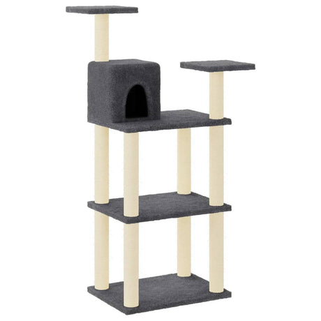 Vidaxl Cat Scratching Post med sisal skrabe stolper 118,5 cm mørkegrå