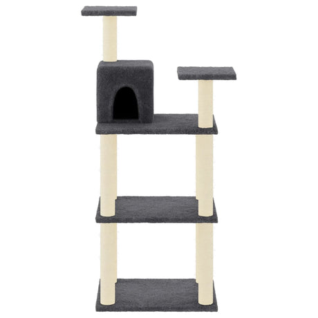 Vidaxl Cat Scratching Post med sisal skrabe stolper 118,5 cm mørkegrå