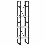 Vidaxl boekenkast met 4 schappen 40x30x140 cm massief grenenhout wit