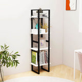 Vidaxl boekenkast met 4 schappen 40x30x140 cm massief grenenhout wit