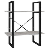 Vidaxl boekenkast met 2 schappen 60x30x70 cm bewerkt hout betongrijs