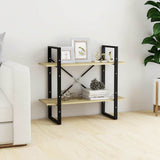 Vidaxl boekenkast met 2 schappen 80x30x70 cm spaanplaat sonoma eiken