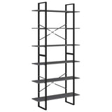 Vidaxl hoge kast 100x30x210 cm massief grenenhout grijs