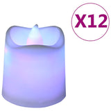 Vidaxl Tealights 12 st førte Flameless Electric Multi -Folored