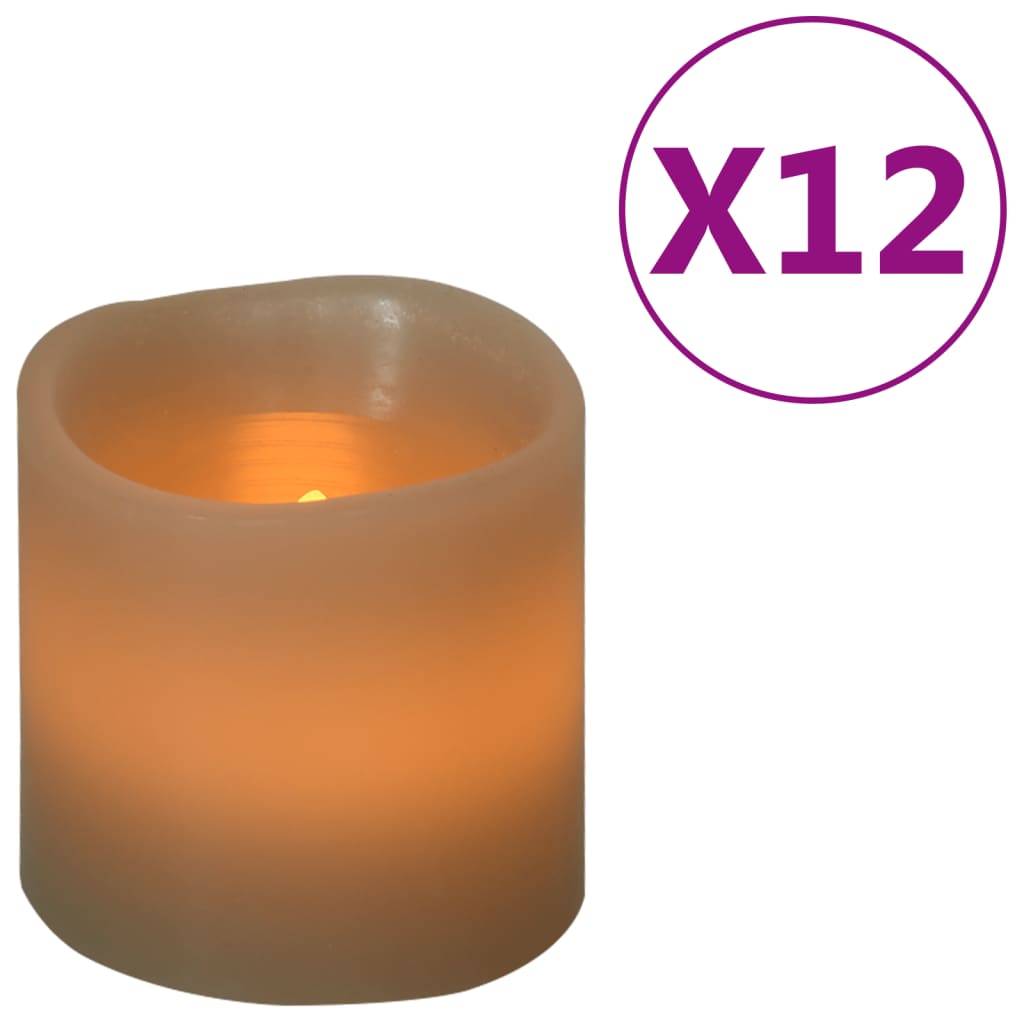Vidaxl stearinlys 12 st førte varm hvidt