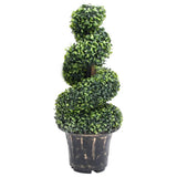 Vidaxl kunstplant met pot buxus spiraal 89 cm groen