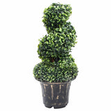 Vidaxl kunstplant met pot buxus spiraal 59 cm groen