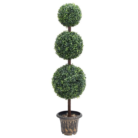 Vidaxl kunstig plante med pot buxus boldannelse 118 cm grøn