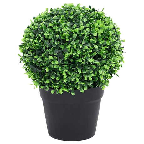 Vidaxl kunstige planter med potte 2 stk buksbom kugle formation 37 cm grøn