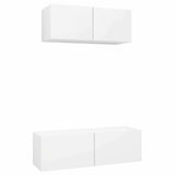 Vidaxl 2-delige tv-meubelset bewerkt hout wit