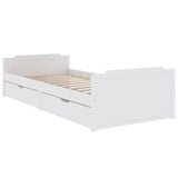 Vidaxl bedframe met lades massief grenenhout wit 90x200 cm