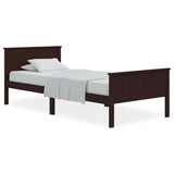 Vidaxl bedframe massief grenenhout donkerbruin 100x200 cm