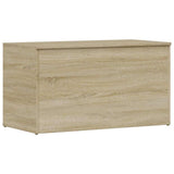 Vidaxl opbergkist 84x42x46 cm bewerkt hout sonoma eikenkleurig