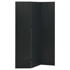 Vidaxl kamerscherm met 3 panelen 120x180 cm staal zwart