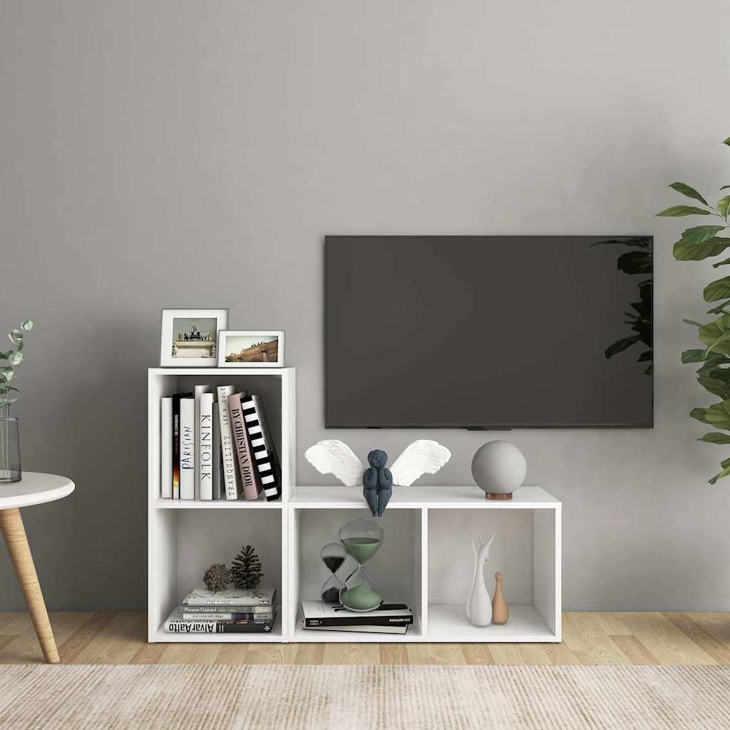 Vidaxl tv-meubelen 2 st 72x35x36,5 cm bewerkt hout wit