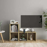 Vidaxl tv-meubelen 2 st 72x35x36,5 cm bewerkt hout sonoma eikenkleurig